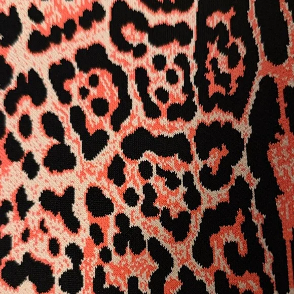 BCBGMaxAzria Pink and Black Animal Print Pencil Skirt - Picture 5 of 7